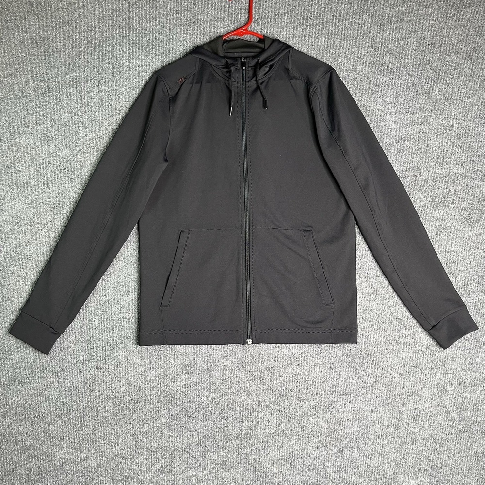 Rhone Spar Zip Hoodie Black Men S Full Zip Performance Jacket Athletic Fit